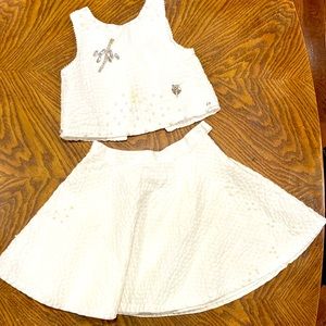 POLO Ralph Lauren top and skirt set  that was decorated with hand sewn decor.